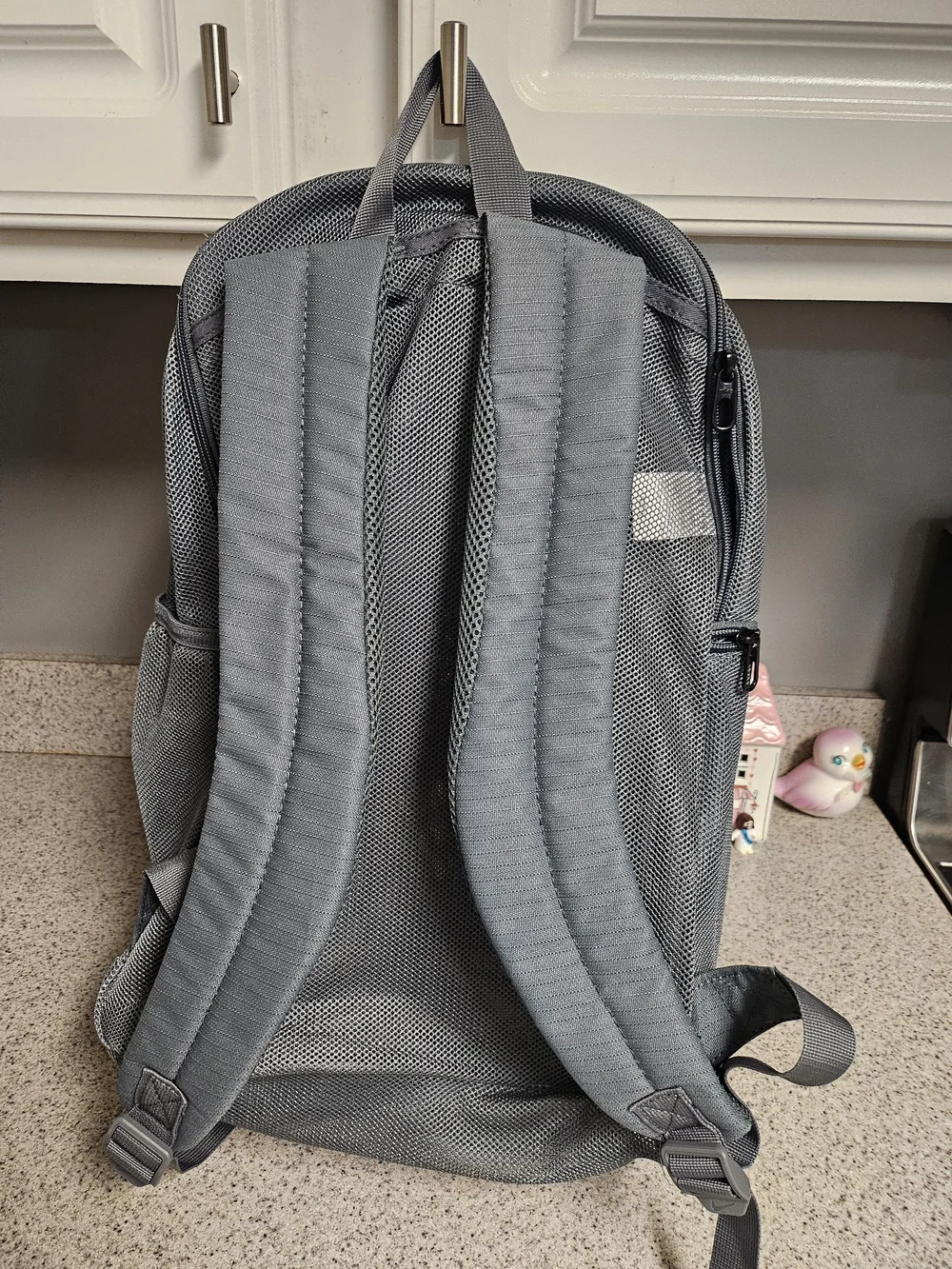 Nike Men's Gray Mesh Backpack - Casual Everyday Bag
